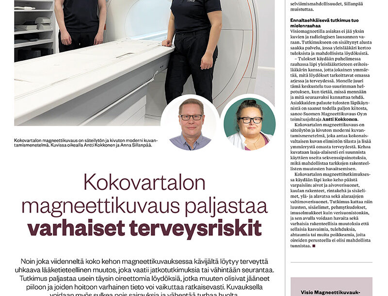Visio Magneettikuvaus Helsingin Sanomissa